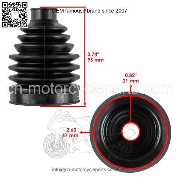 Front Axle Inner & Outer CV Boot Kit For Yamaha Kodiak 450 YFM450 EPS 2022-2025 - Image 3