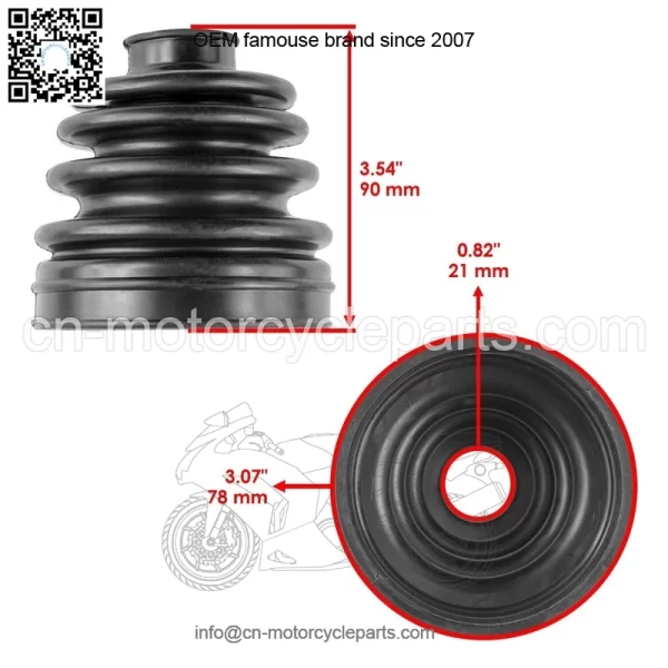 Rear Axle Inner Outer CV Boot Kit For Polaris Ranger 570 Full Size 2019-2025 - Image 2