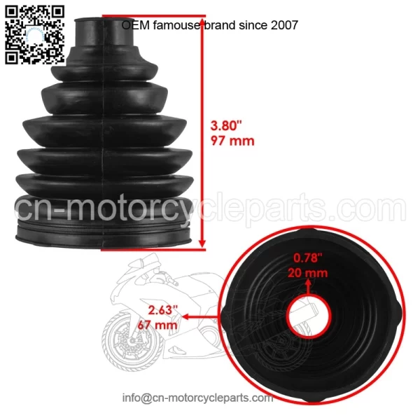 Polaris Scrambler 500 4X4 2010 Front Axle Inner/Outer CV Boot Kit - Image 2