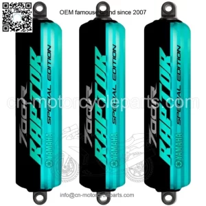 Turquoise & Black Shock Covers for Yamaha Raptor YFM700R [Special Edition]