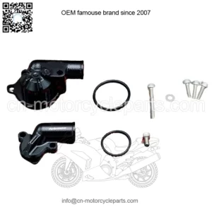Water pump housing cover inlet outlet Yamaha Raptor 700 700R Black