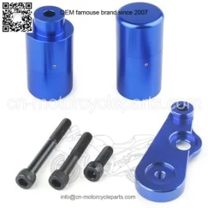 06-09 Suzuki GSX-R600 + GSX-R750 Black Non-cut Frame Slider Protective Cover #Blue