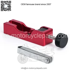 Spark plug gap adjustment tool with feeler gauge #red
