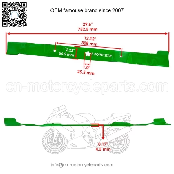 532419274 777419274 30" Deck Blade 29.6" For Husqvarna CT126 CTH126 RZ3016 3019 - Image 2