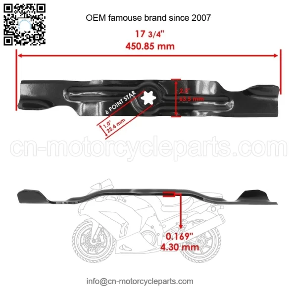 112-0316 112-0330 50" Deck Blade & Nut For Toro LX500 SL500 GT2100 GT2200 - Image 2