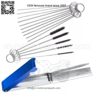 Carburetor Cleaning Kit Carb Dirt Jet Cleaner Tools 20 Needle 13 Wires Brush