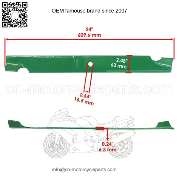 038-7202-00 038-7230-00 30227-72H 50-4005 Deck Blade for Bad Boy Exmark Windsor - Image 2