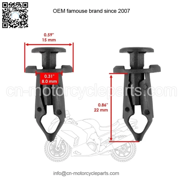 Fender Rivet Clip For Honda Fourtrax 400 TRX400FW 1995-02 / Recon TRX250 97-01 - Image 2