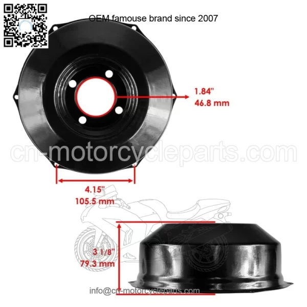 Rear Brake Drum Cover & Seal For Honda Fourtrax 300 TRX300FW 4x4 1988-1996 - Image 2