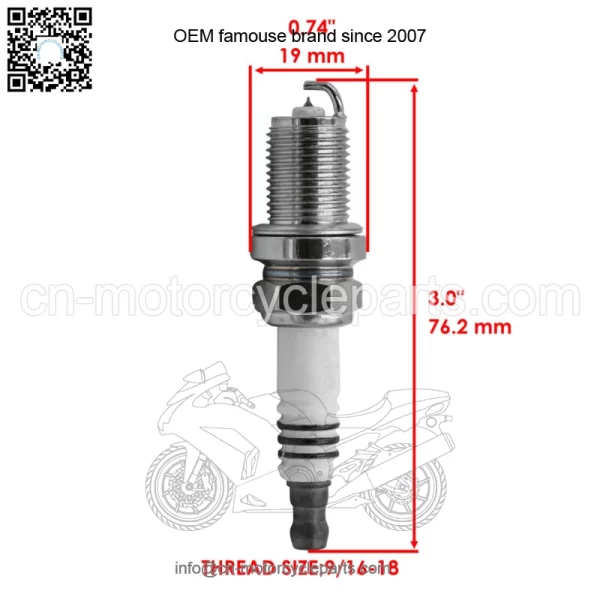 Spark Plug for Honda RVT1000RA RC51 2000-06 / TRX450R 04-09 / TRX450ER 06-14 (For: Honda) - Image 2