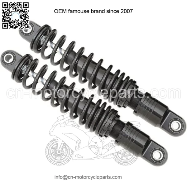 12" Ride-Height Adjustable Shocks Black #174175 Harley Davidson