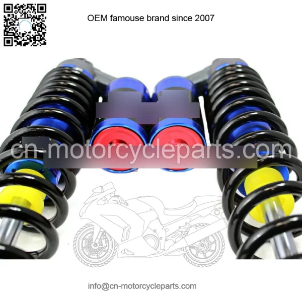 PERFORMANCE FRONT AIR SHOCKS ABSORBER PAIR SET FOR YAMAHA YFZ450 ATV BLUE NITRO - Image 2