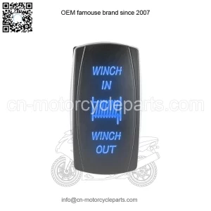 Blue Backlif Winch Control Rocker Switch Fit Can-am Polaris Honda Kawasaki UTV