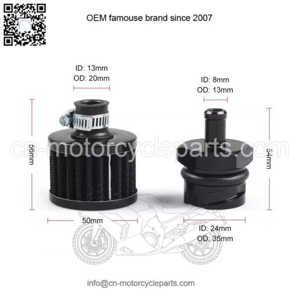 Valve cover connector with air filter - Image 2