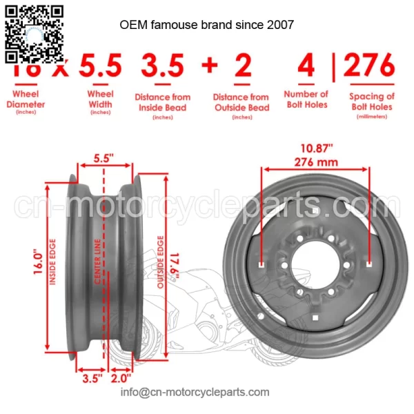 1678319M92 Front Wheel Rim For Ford New Holland 1040 1140 1190 1194 1200 - Image 2