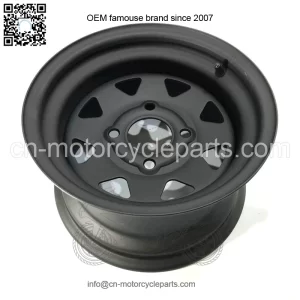 Steel rims 12x7 4/110 4+3 (+10) black mat