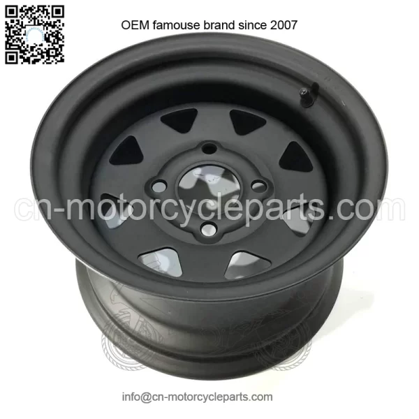 Steel rims 12x7 4/110 4+3 (+10) black mat
