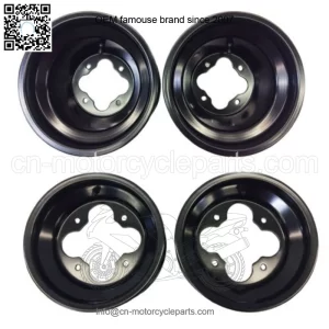 BLACK A5 10" FRONT 9" REAR WHEELS RIMS YAMAHA YFZ450 BANSHEE RAPTOR 700 660