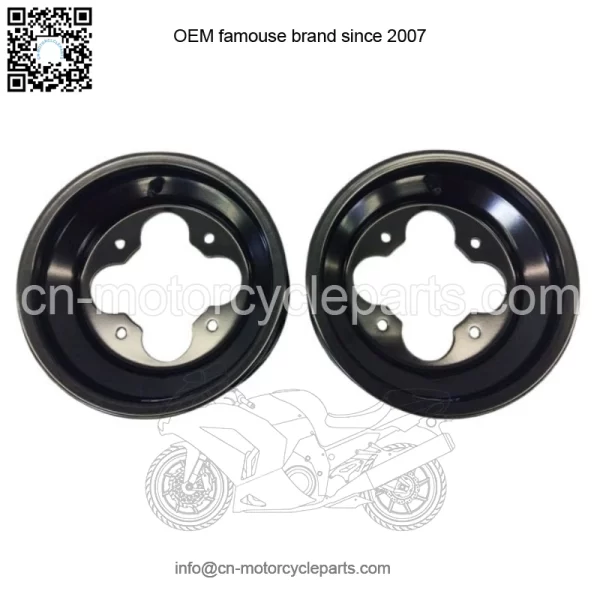 BLACK A5 10" FRONT 9" REAR WHEELS RIMS YAMAHA YFZ450 BANSHEE RAPTOR 700 660 - Image 2