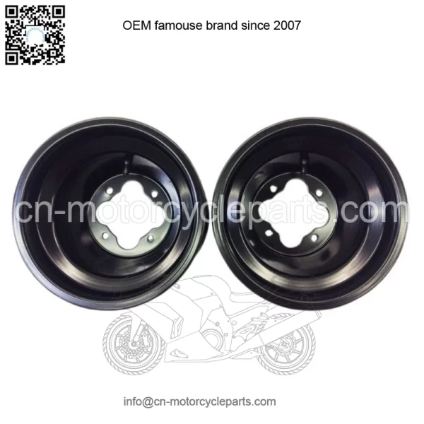BLACK A5 10" FRONT 9" REAR WHEELS RIMS YAMAHA YFZ450 BANSHEE RAPTOR 700 660 - Image 3