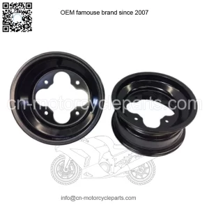 BLACK A5 10" 3+2 FRONT ALUMINUM ROLLED LIP WHEELS RIMS YFZ450 YFZ450R RAPTOR