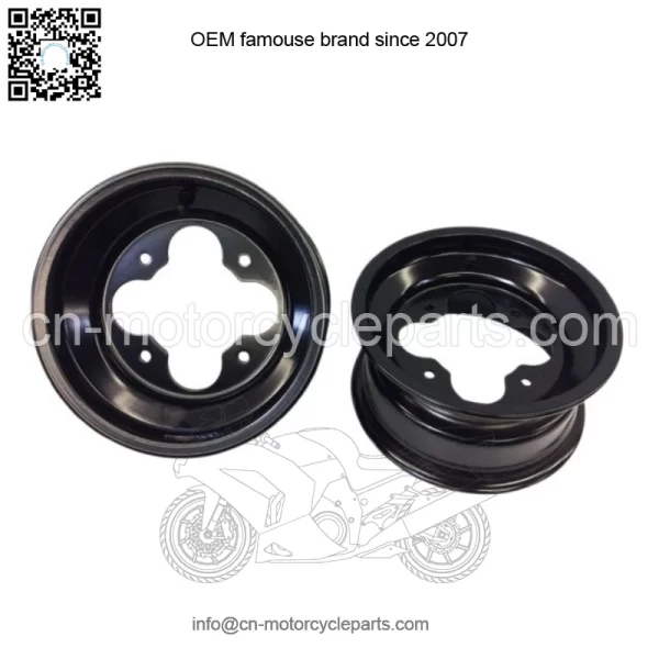 BLACK A5 10" 3+2 FRONT ALUMINUM ROLLED LIP WHEELS RIMS YFZ450 YFZ450R RAPTOR