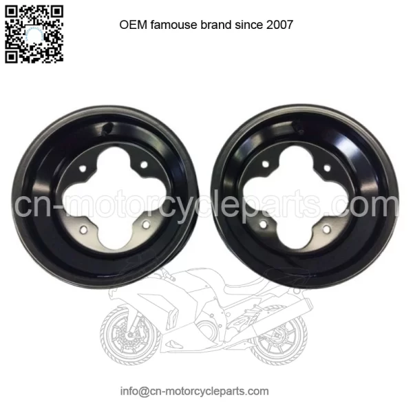 BLACK A5 10" 3+2 FRONT ALUMINUM ROLLED LIP WHEELS RIMS YFZ450 YFZ450R RAPTOR - Image 2