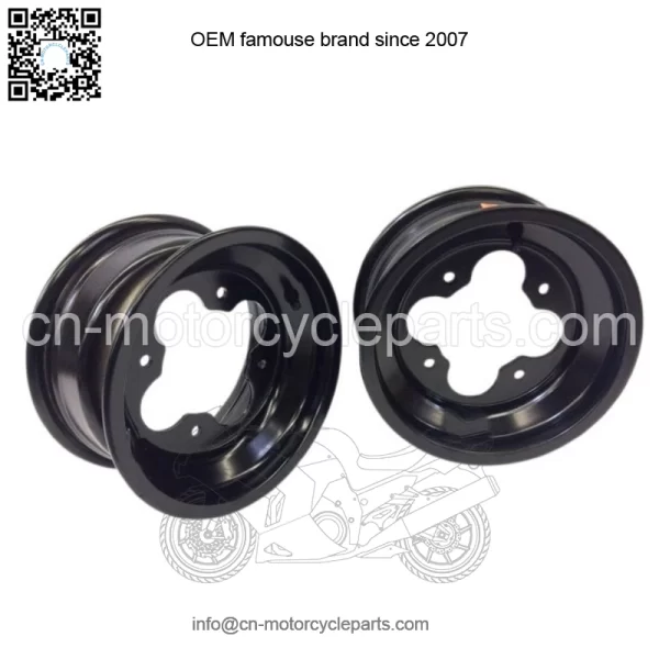 BLACK A5 10" 3+2 FRONT ALUMINUM ROLLED LIP WHEELS RIMS YFZ450 YFZ450R RAPTOR - Image 3