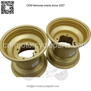 2 x 9" rear aluminum wheels rims 4x115 Yamaha Banshee Raptor 700 YFZ450r GOLD