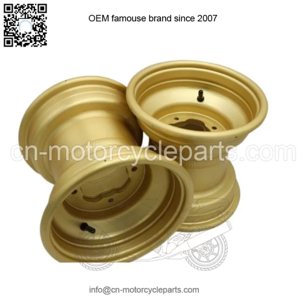 2 x 9" rear aluminum wheels rims 4x115 Yamaha Banshee Raptor 700 YFZ450r GOLD - Image 2