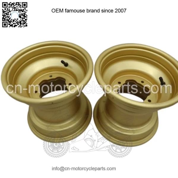 2 x 9" rear aluminum wheels rims 4x115 Yamaha Banshee Raptor 700 YFZ450r GOLD - Image 3