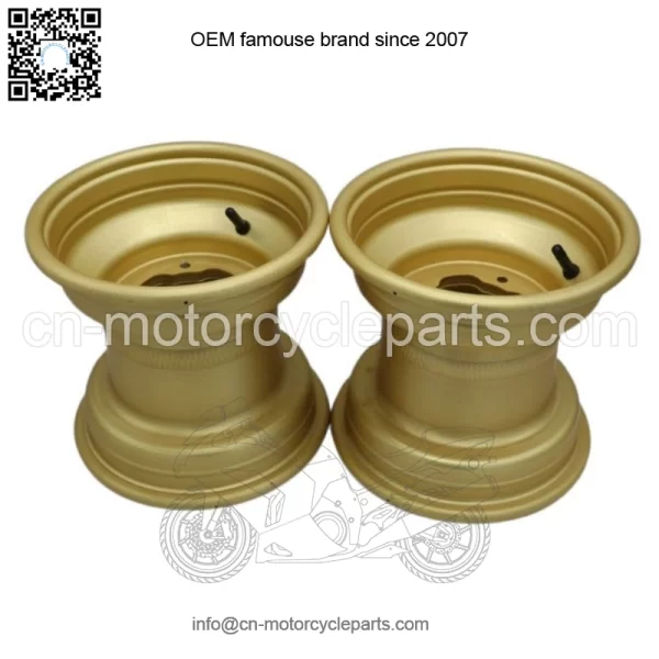 2 x 9" rear aluminum wheels rims 4x115 Yamaha Banshee Raptor 700 YFZ450r GOLD - Image 4