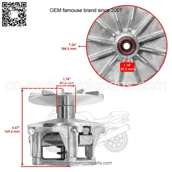 1323320 7520531 Primary Clutch W/ Removing Tool For Polaris General 1000 2017 - Image 2