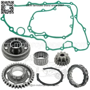 One Way Starter Clutch W/Gear Bearing Cover Gasket Kit for Honda TRX450ER TRX450