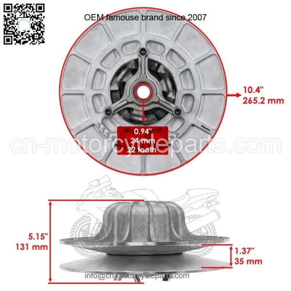 Primary & Secondary Clutch w/ Belt For Polaris RZR Turbo 4 2019 / RS1 2018-2022 - Image 3