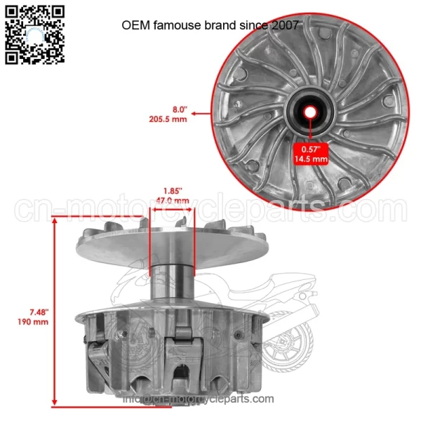Can-Am Maverick X3 900 HO 2018 Complete Primary Drive Clutch CVT - 420280605 - Image 2