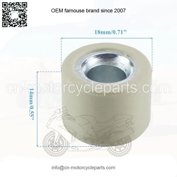 18x14mm/0.71"x0.55" GY6 Sliding Roller Weights 15g/0.033lb for 180-230cc Chinese Scooter Moped ATV Go Kart 4-Stroke Engine - Image 2