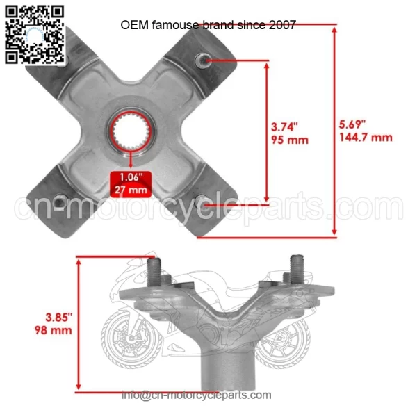 Rear Wheel Hub For Kawasaki KFX700 KSV700 2004-2009 - Image 2