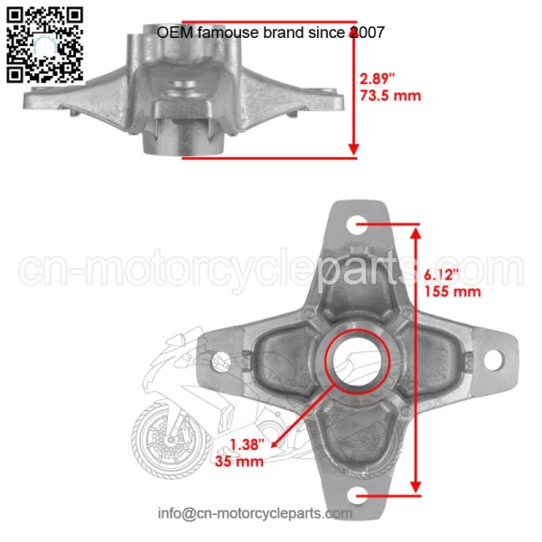 Front Left and Right Wheel hub fits Yamaha YFZ450 YFZ450V YFZ450R 2006 2007-2013 (For: Yamaha Raptor 700) - Image 2