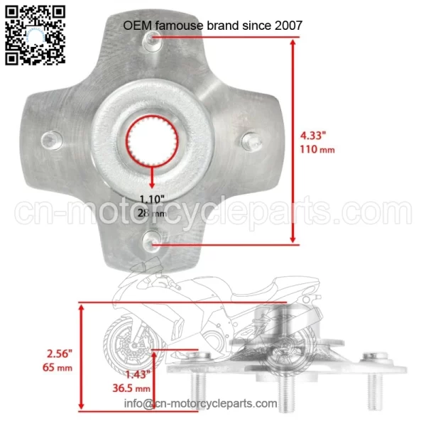 Rear Axle Right Wheel Hub fits Honda 42610-HR0-F00 - Image 2