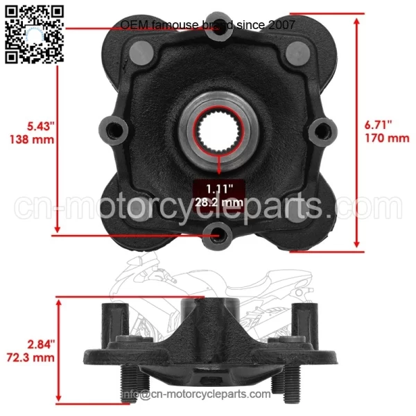 Wheel Hub For Polaris RZR 1000 2019-2021 / RZR 1000 S4 2021-2022  Front & Rear - Image 2