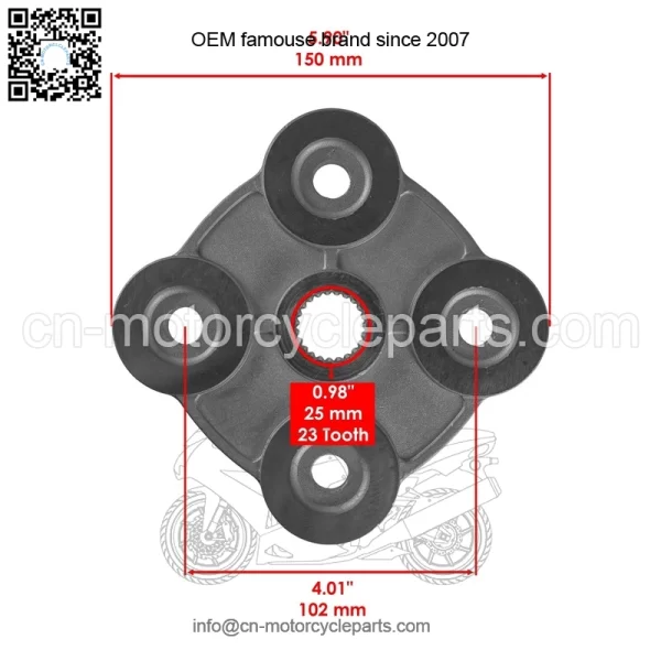 Polaris Scrambler 500 1997-1998/2005-2012 Rear Wheel Hubs w/Hardware (Left/Right) - Image 2