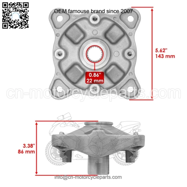 Polaris Sportsman 800 2005-2014 / Scrambler 500 4X4 2010-2012 Front Wheel Hubs - Image 2