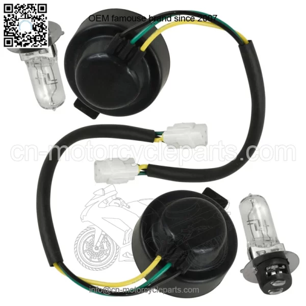 2X LH RH Headlight Socket and Bulb for Yamaha Raptor 700 YFM700R 2006 2007-2022 - Image 3