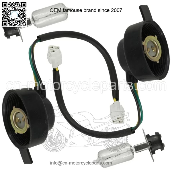2X LH RH Headlight Socket and Bulb for Yamaha Raptor 700 YFM700R 2006 2007-2022 - Image 4