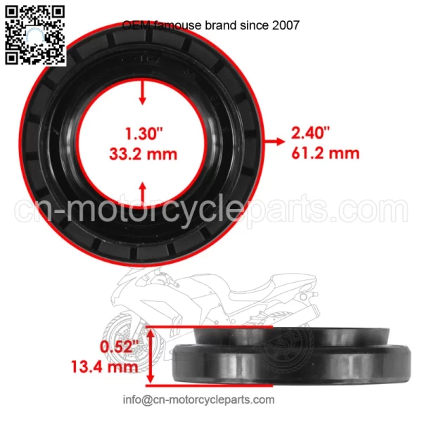 1XD-G6101-12-00 Rear Differential Rebuild Kit For Yamaha Viking 700 YXM700 14-24 - Image 2