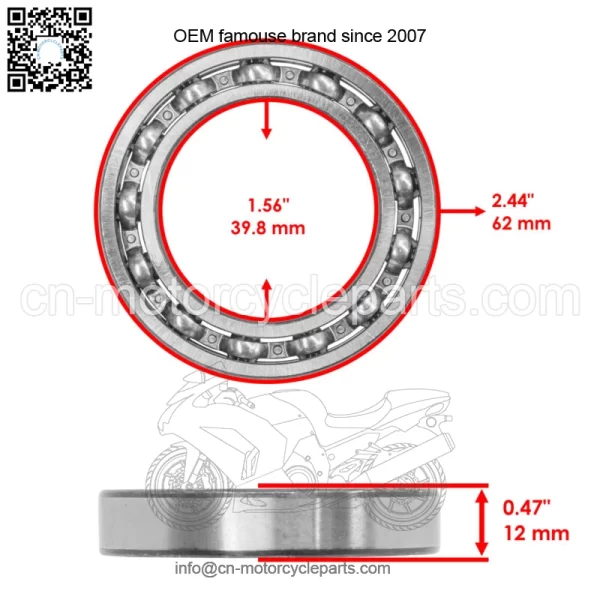 1XD-G6101-12-00 Rear Differential Rebuild Kit For Yamaha Viking 700 YXM700 14-24 - Image 3
