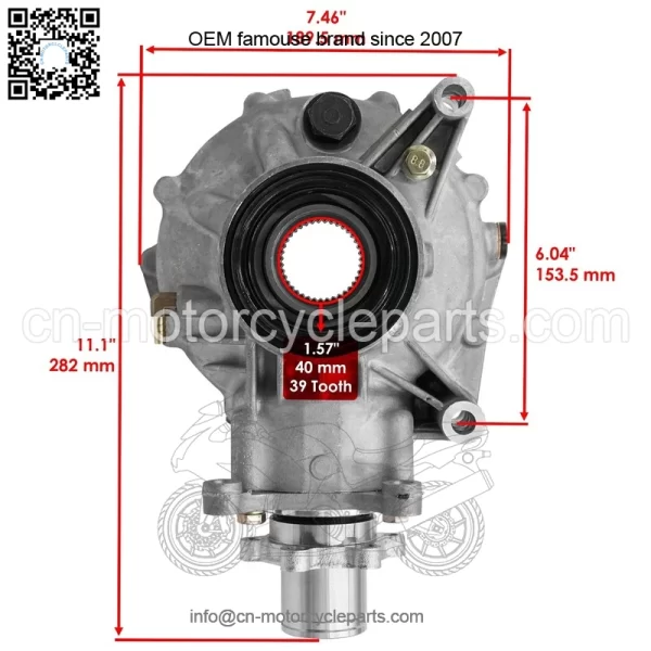Rear Differential W/ Propeller Drive Shaft For Yamaha Grizzly 660 YFM660F 03-08 - Image 2