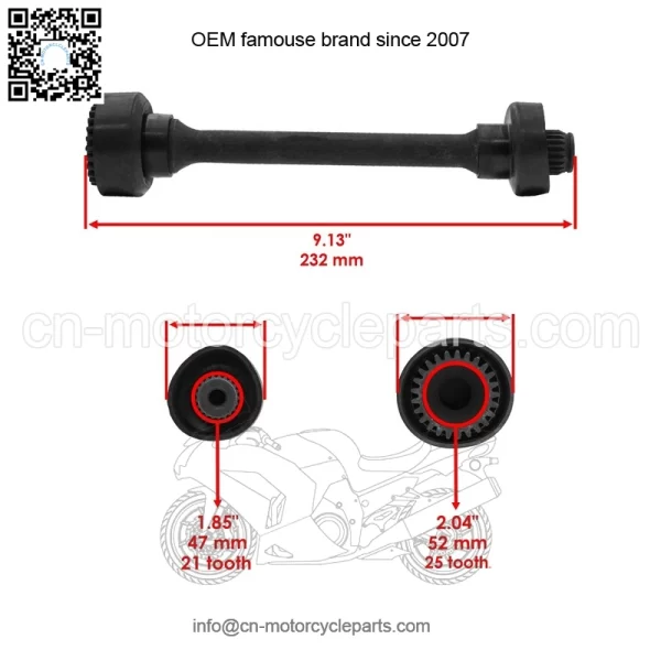 Rear Differential W/ Propeller Drive Shaft For Yamaha Grizzly 660 YFM660F 03-08 - Image 4