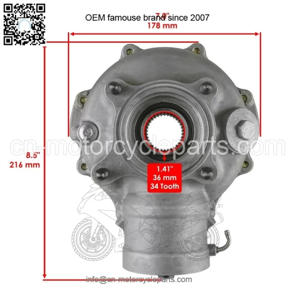Rear Differential for Honda Rancher 420 TRX420FE 4WD Electric Shift 2007-2013 - Image 2